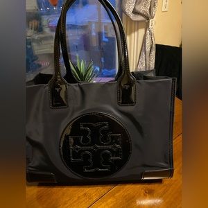 Tory Burch Ella Nylon Patent Trim Tote